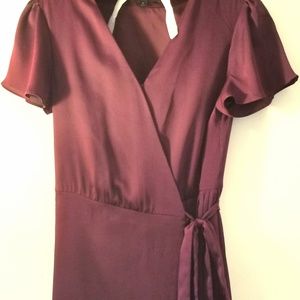 Rich Plum Banana Republic Wrap Dress!